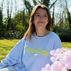 Blauwe Côte d'Azur sweater dames JUVIQ
