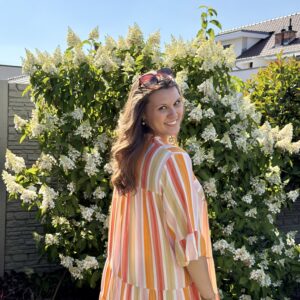 Kleurrijke viscose jurkje