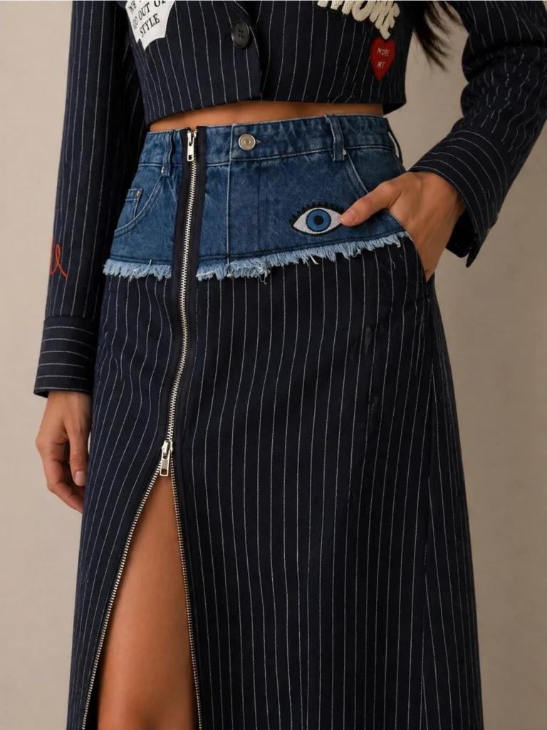 Lange denimrok